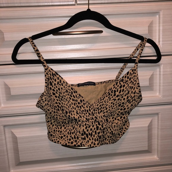 Cheetah brandy Melville crop top SOLD - Picture 1 of 2